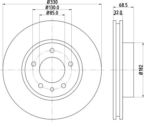 HELLA PAGID 8DD 355 128-041 - Əyləc Diski furqanavto.az