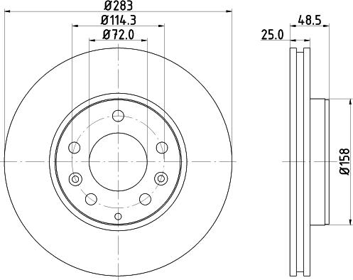 HELLA PAGID 8DD 355 128-181 - Əyləc Diski furqanavto.az