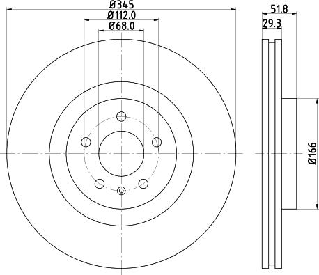 HELLA PAGID 8DD 355 128-731 - Əyləc Diski furqanavto.az