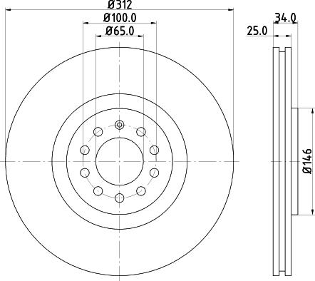 HELLA PAGID 8DD 355 123-941 - Əyləc Diski furqanavto.az