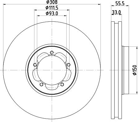 HELLA PAGID 8DD 355 123-131 - Əyləc Diski furqanavto.az