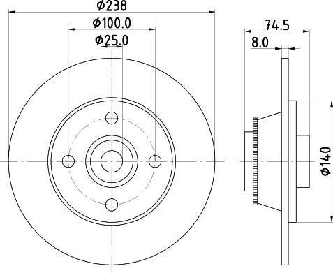 HELLA PAGID 8DD 355 123-391 - Əyləc Diski furqanavto.az