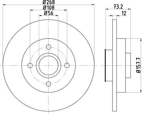 HELLA PAGID 8DD 355 123-261 - Əyləc Diski furqanavto.az