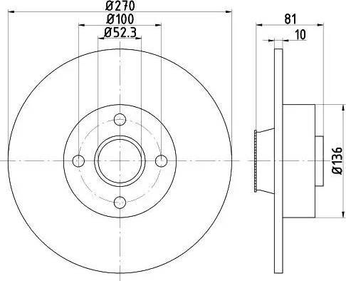 HELLA PAGID 8DD 355 113-491 - Əyləc Diski furqanavto.az