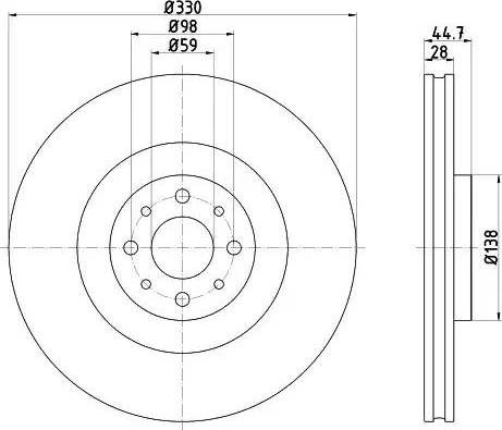 HELLA PAGID 8DD 355 122-481 - Əyləc Diski furqanavto.az