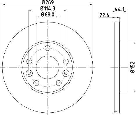 HELLA PAGID 8DD 355 122-431 - Əyləc Diski furqanavto.az