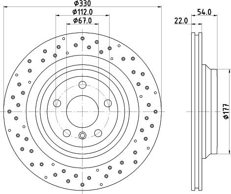 HELLA PAGID 8DD 355 122-551 - Əyləc Diski furqanavto.az