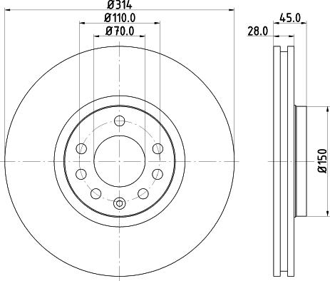 HELLA PAGID 8DD 355 122-562 - Əyləc Diski furqanavto.az