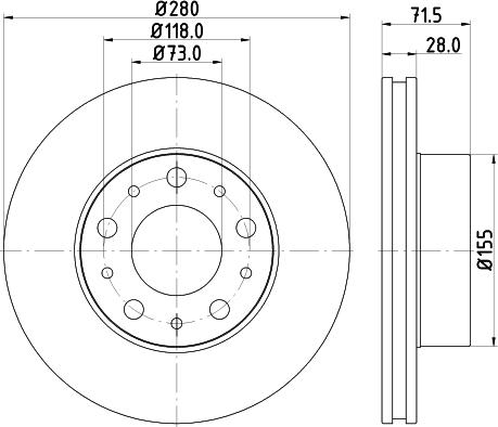 HELLA PAGID 8DD 355 126-831 - Əyləc Diski furqanavto.az