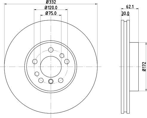 HELLA PAGID 8DD 355 122-012 - Əyləc Diski furqanavto.az