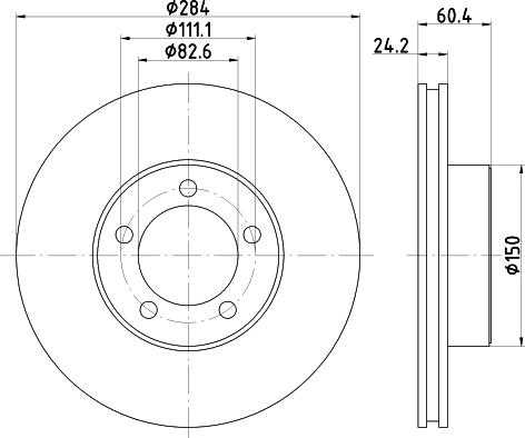 HELLA PAGID 8DD 355 122-152 - Əyləc Diski furqanavto.az