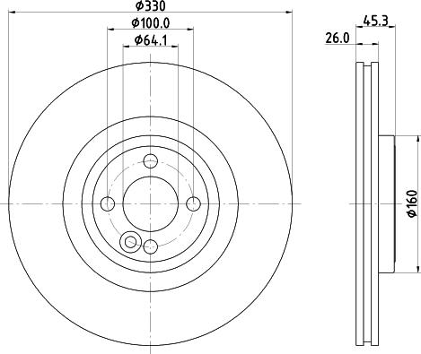 HELLA PAGID 8DD 355 122-731 - Əyləc Diski furqanavto.az