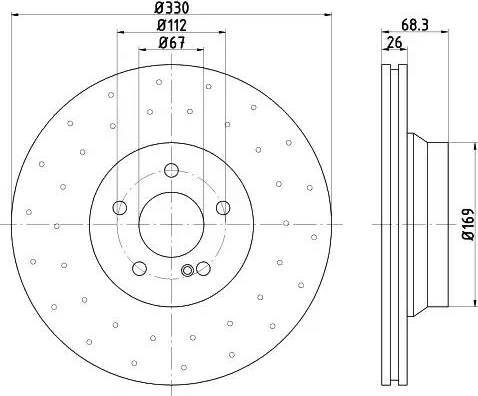 HELLA PAGID 8DD 355 109-441 - Əyləc Diski furqanavto.az