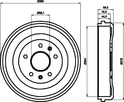 HELLA PAGID 8DT 355 300-901 - Əyləc barabanı furqanavto.az