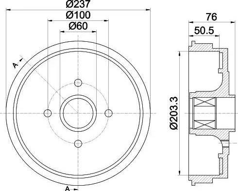 HELLA PAGID 8DT 355 300-971 - Əyləc barabanı furqanavto.az