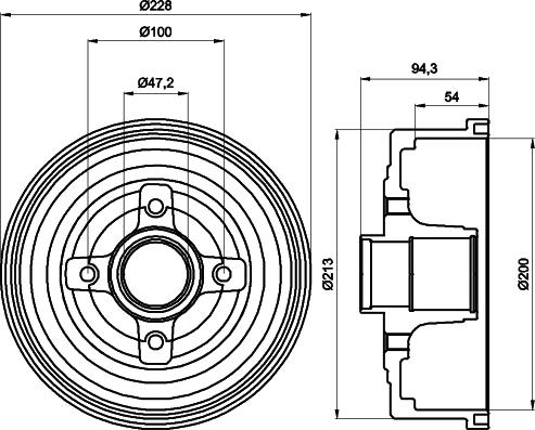 HELLA PAGID 8DT 355 300-411 - Əyləc barabanı furqanavto.az