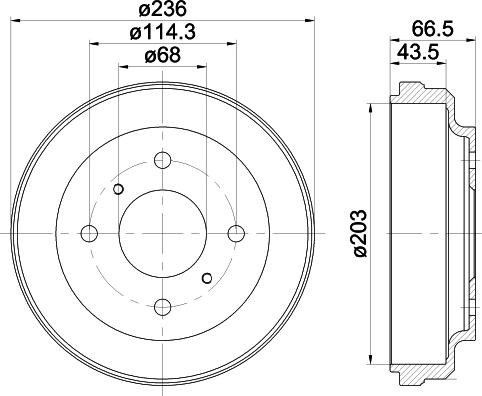 HELLA PAGID 8DT 355 300-621 - Əyləc barabanı furqanavto.az