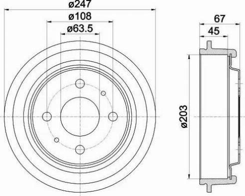 HELLA PAGID 8DT 355 300-101 - Əyləc barabanı furqanavto.az