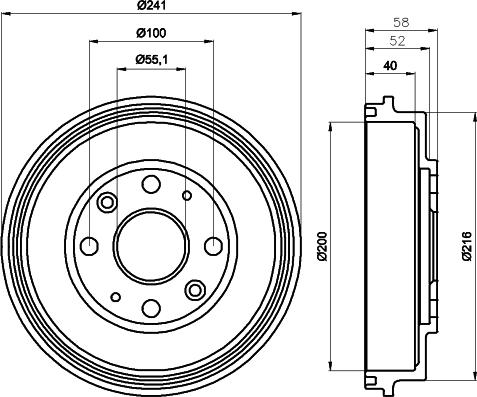 HELLA PAGID 8DT 355 300-761 - Əyləc barabanı furqanavto.az