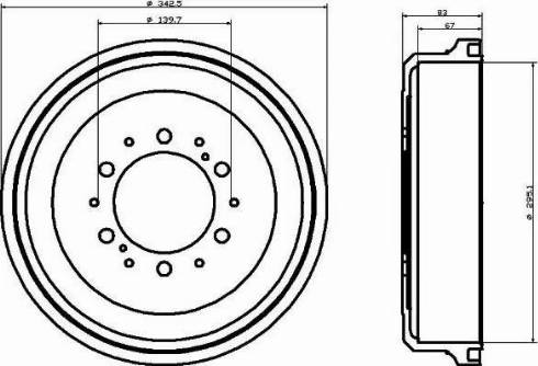 HELLA PAGID 8DT 355 301-491 - Əyləc barabanı furqanavto.az