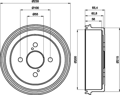 HELLA PAGID 8DT 355 301-501 - Əyləc barabanı furqanavto.az