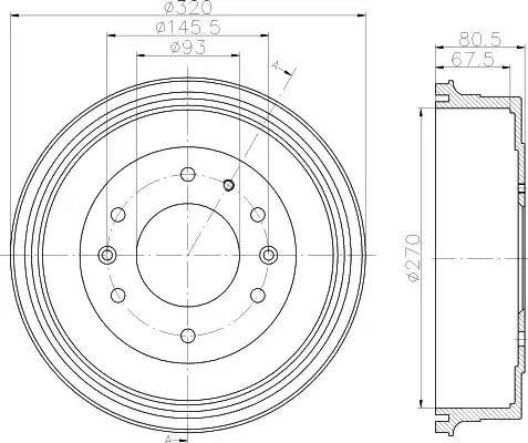 HELLA PAGID 8DT 355 301-051 - Əyləc barabanı furqanavto.az