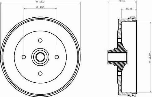 HELLA PAGID 8DT355301251 - Əyləc barabanı furqanavto.az