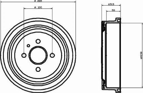 HELLA PAGID 8DT 355 301-201 - Əyləc barabanı furqanavto.az