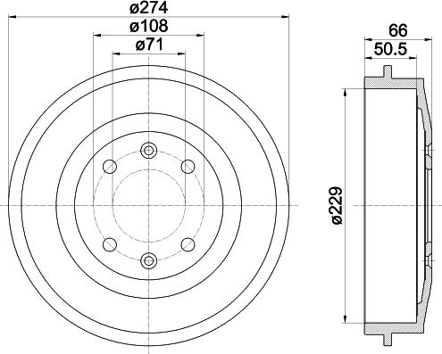 HELLA PAGID 8DT 355 301-231 - Əyləc barabanı furqanavto.az