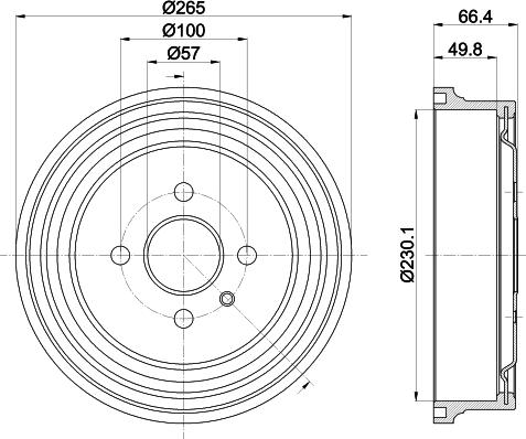 HELLA PAGID 8DT 355 303-471 - Əyləc barabanı furqanavto.az