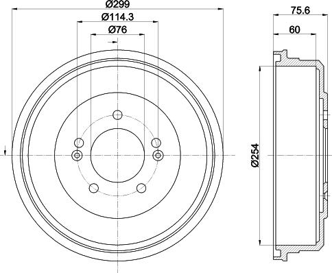 HELLA PAGID 8DT 355 303-351 - Əyləc barabanı furqanavto.az