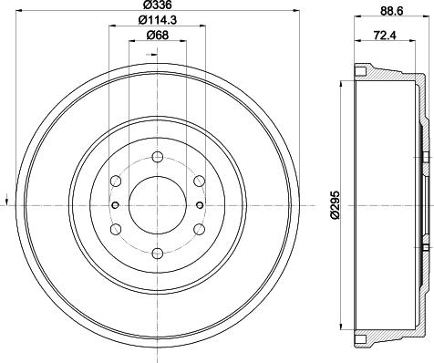 HELLA PAGID 8DT355303331 - Əyləc barabanı furqanavto.az