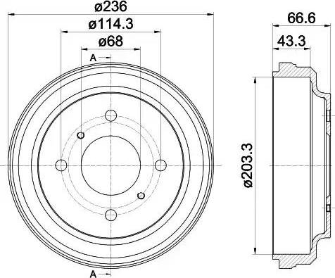 HELLA PAGID 8DT 355 302-531 - Əyləc barabanı furqanavto.az