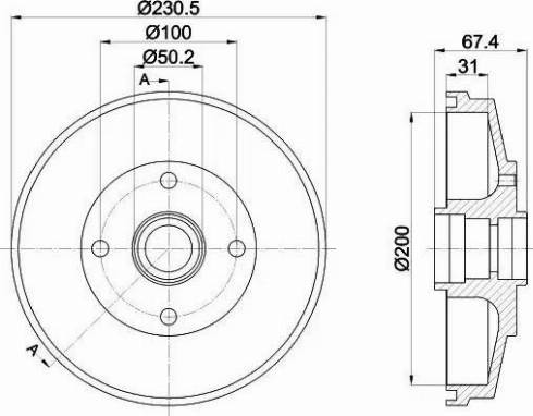 HELLA PAGID 8DT 355 302-641 - Əyləc barabanı furqanavto.az