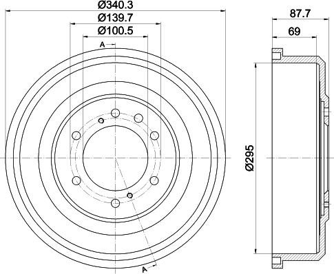 HELLA PAGID 8DT 355 302-621 - Əyləc barabanı furqanavto.az