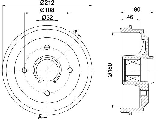 HELLA PAGID 8DT 355 302-811 - Əyləc barabanı furqanavto.az