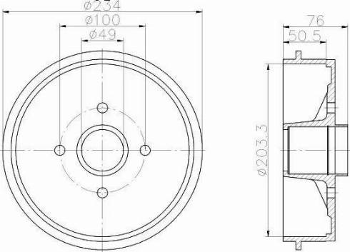 HELLA PAGID 8DT355302221 - Əyləc barabanı furqanavto.az