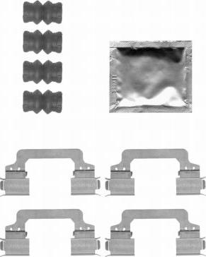 HELLA PAGID 8DZ 355 204-371 - Disk əyləc pedləri üçün aksesuar dəsti furqanavto.az