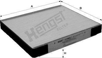 Hengst Filter E3985LI - Filtr, daxili hava www.furqanavto.az