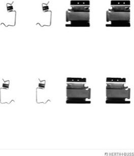 Herth+Buss Jakoparts J3662014 - Disk əyləc pedləri üçün aksesuar dəsti furqanavto.az