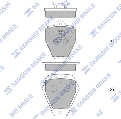 Hi-Q SP4048 - Əyləc altlığı dəsti, əyləc diski furqanavto.az