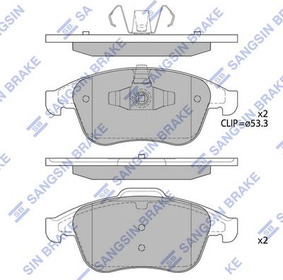 Hi-Q SP4055 - Əyləc altlığı dəsti, əyləc diski furqanavto.az