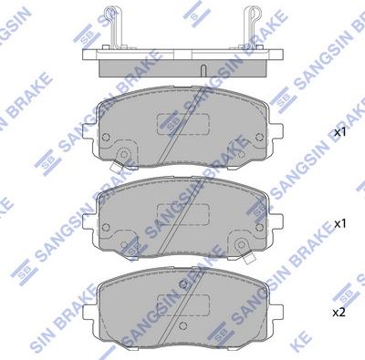 Hi-Q SP4106 - Əyləc altlığı dəsti, əyləc diski furqanavto.az