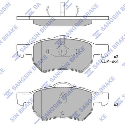 Hi-Q SP4183 - Əyləc altlığı dəsti, əyləc diski furqanavto.az