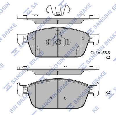 Hi-Q SP4124 - Əyləc altlığı dəsti, əyləc diski furqanavto.az