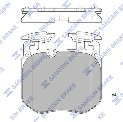 Hi-Q SP4174 - Əyləc altlığı dəsti, əyləc diski furqanavto.az