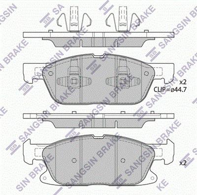 Hi-Q SP4251 - Əyləc altlığı dəsti, əyləc diski furqanavto.az