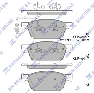 Hi-Q SP4203 - Əyləc altlığı dəsti, əyləc diski furqanavto.az