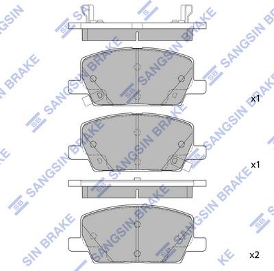 Hi-Q SP4285 - Əyləc altlığı dəsti, əyləc diski furqanavto.az