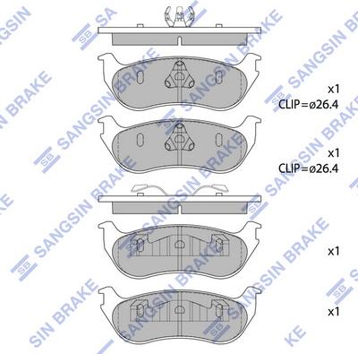 Hi-Q SP1445 - Əyləc altlığı dəsti, əyləc diski furqanavto.az